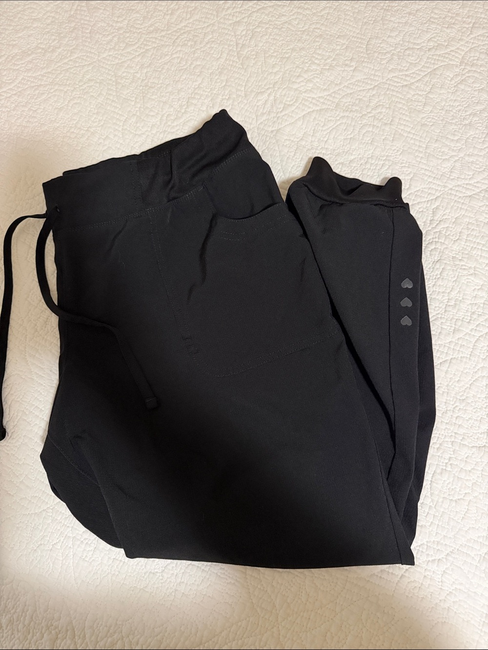 Black Jogger scrub Pants with Drawstring